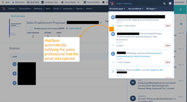 HubSpot Email Open Tracker