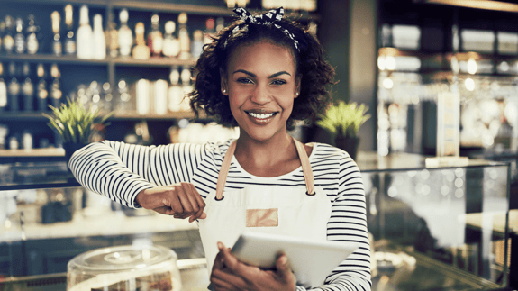 Young black female business woman
