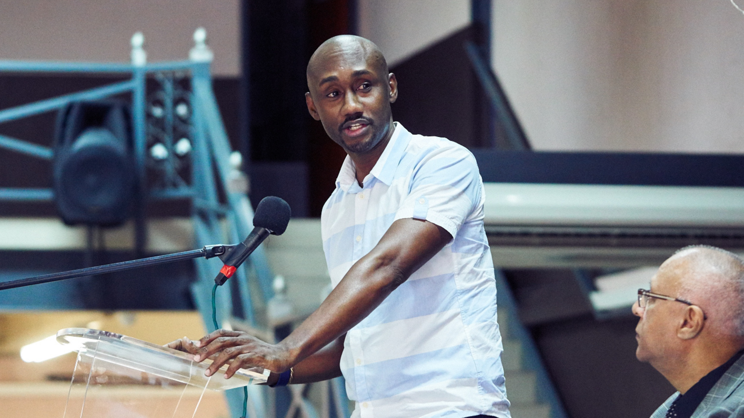 Lyndon Brathwaite | Speaking At A Podium | Making A Statement